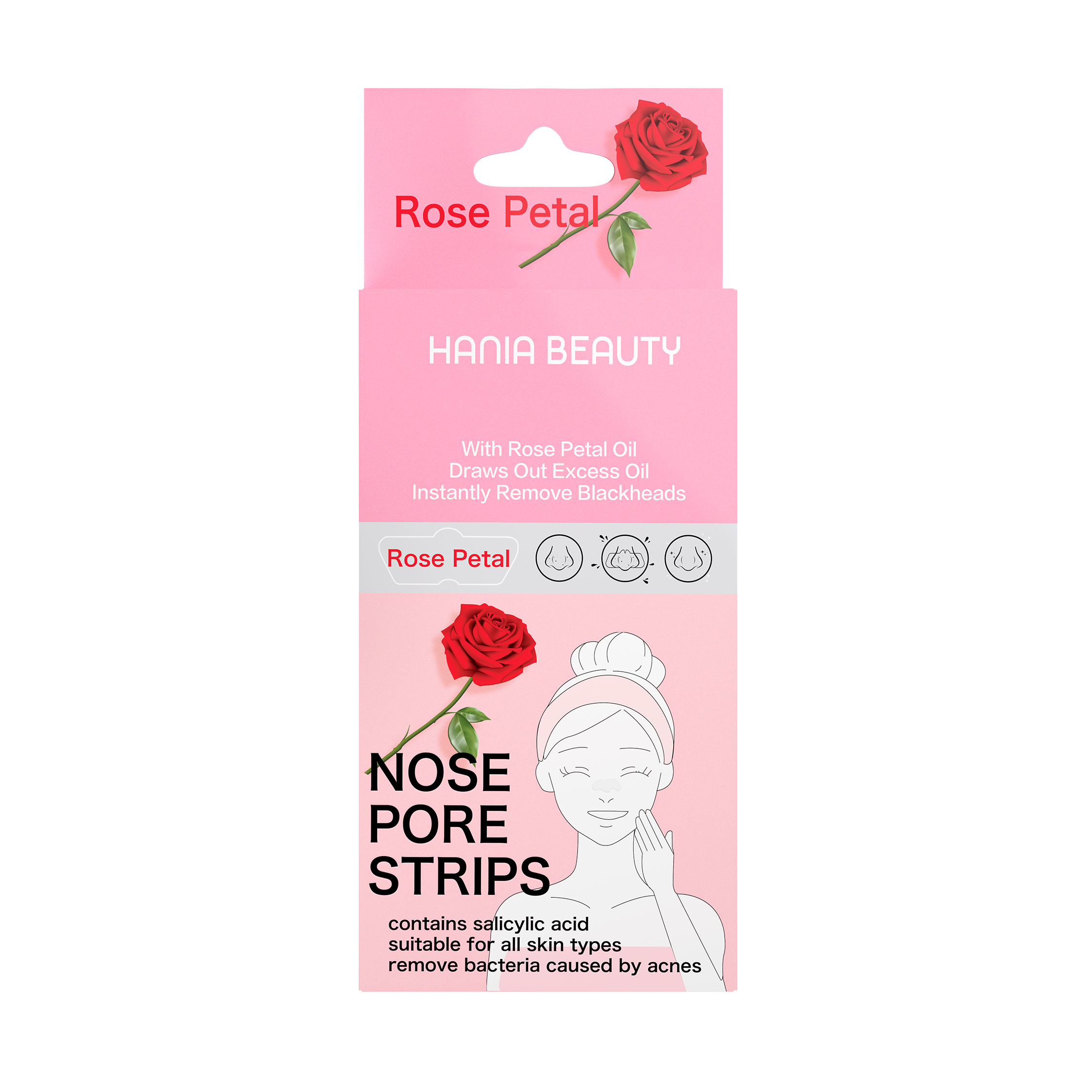 Rose Petal Nose Pore Strips