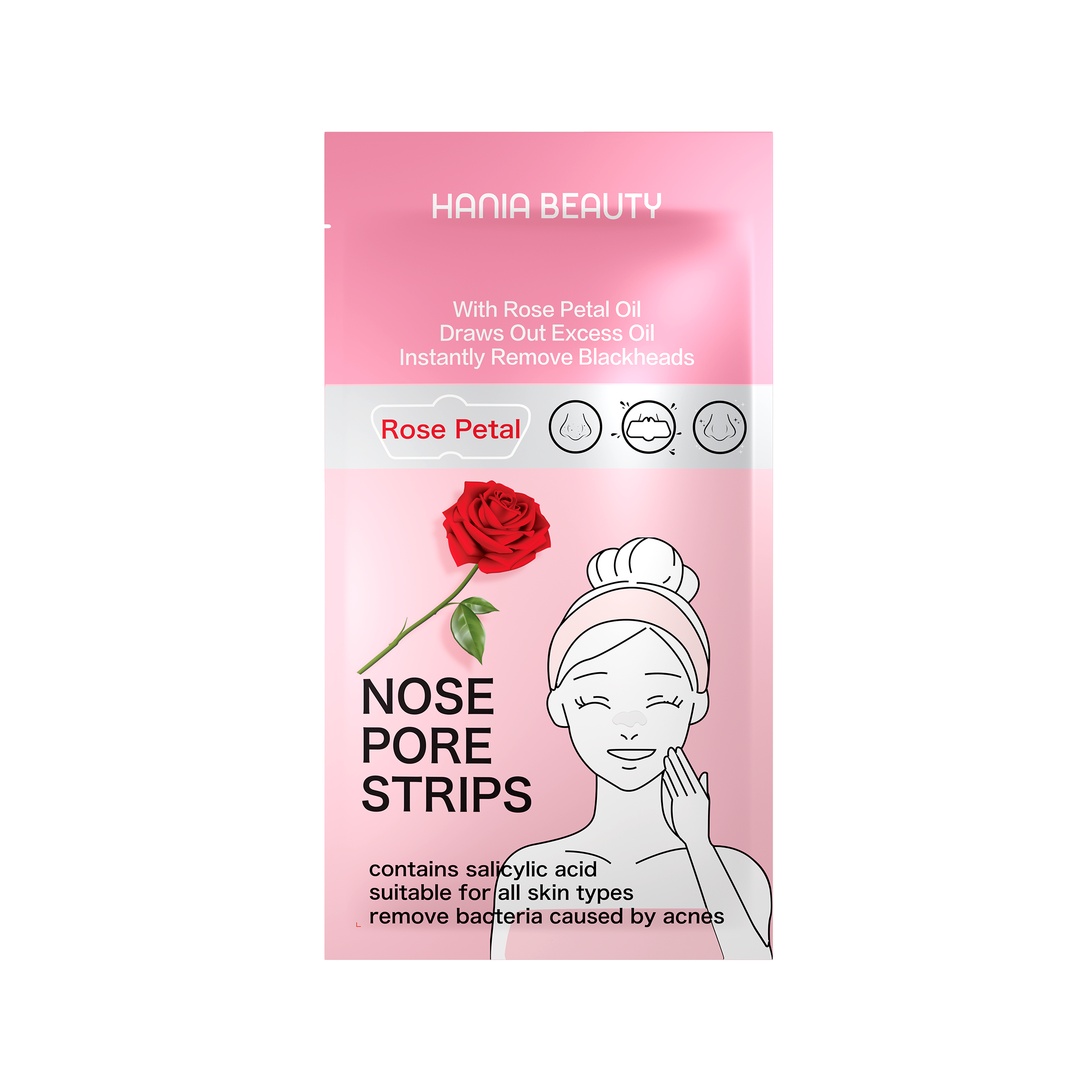 Rose Petal Nose Pore Strips