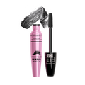 Pink mascara with black wand on a white background